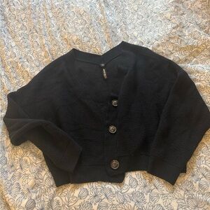 Black Design Lab Cardigan Crop Three Button